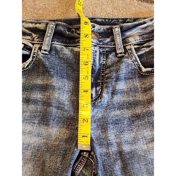 Silver Jeans Suki Women's Jeans Size 29x31 Slim Boot Cut Blue Denim Stretch - Picture 12 of 14